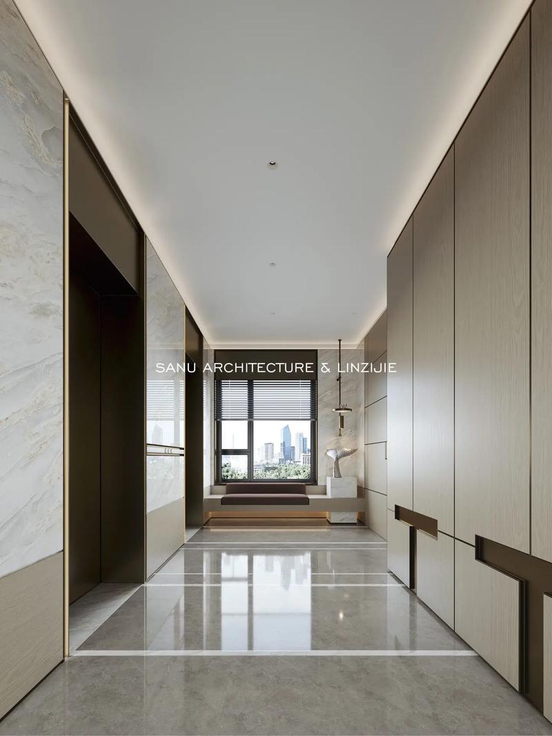 电梯厅入户的仪式感.一梯一户的快乐,回家门的第一瞬间把情